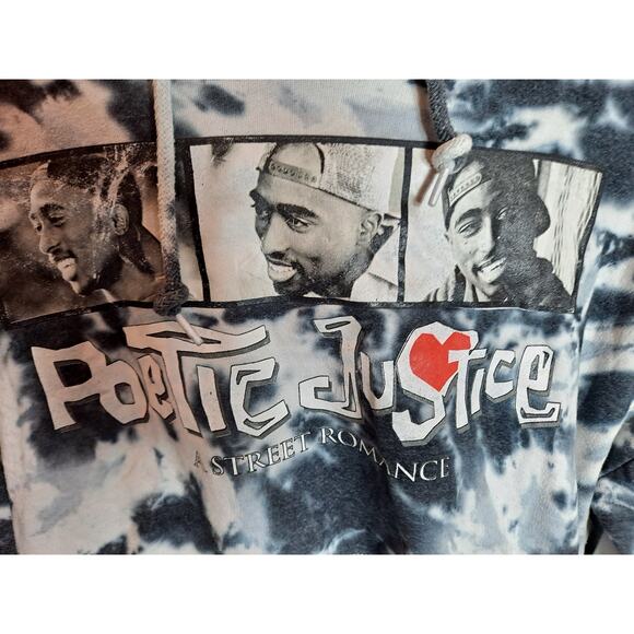 Chemistry Women's Tie Dye Tupac Shakur Poetic Justice Pullover Hoodie Size XL - Picture 4 of 7